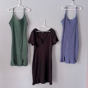3 Shein mini dresses, size LG (8-10)